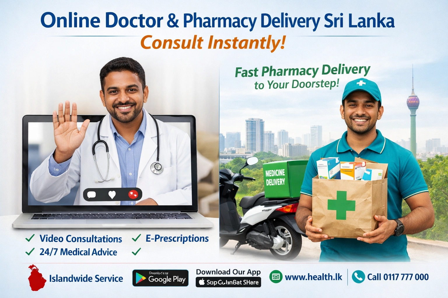 Online Doctor & Pharmacy Delivery Sri Lanka | Consult Instantly